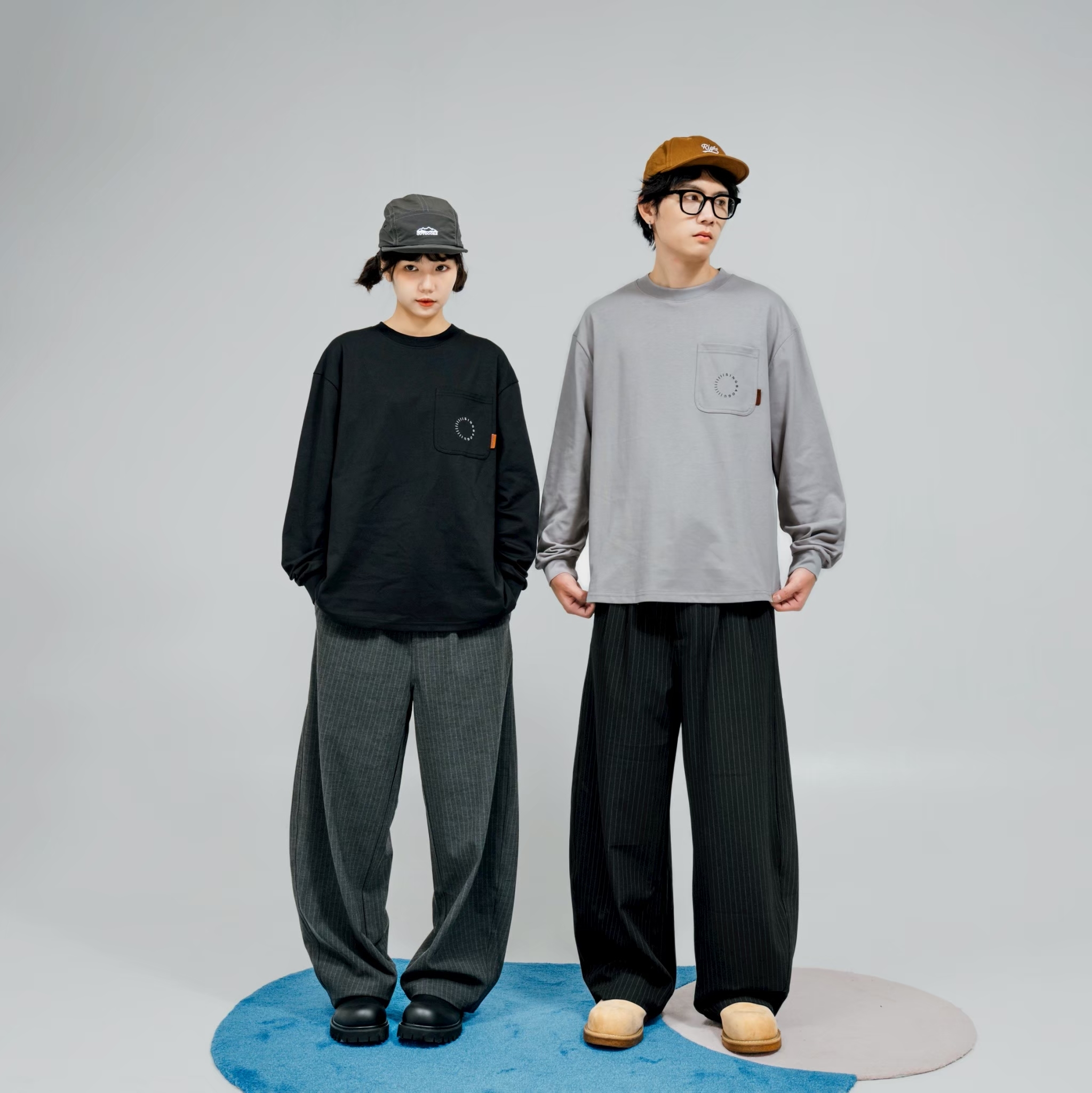 SBG 圓弧印花口袋吸濕排汗長T【SB0338】