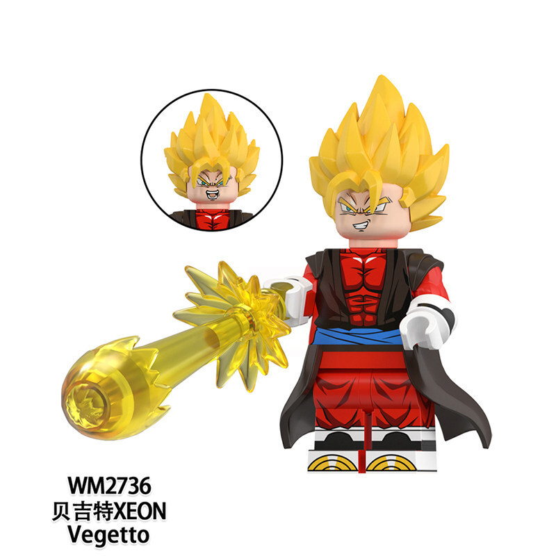 Dragon Ball Xeno Vegetto Custom Minifigures Fit Lego WM6185 WM2736