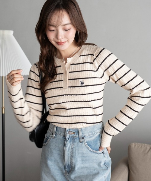 U.S. POLO ASSN.刺繡針織衫(2colors)