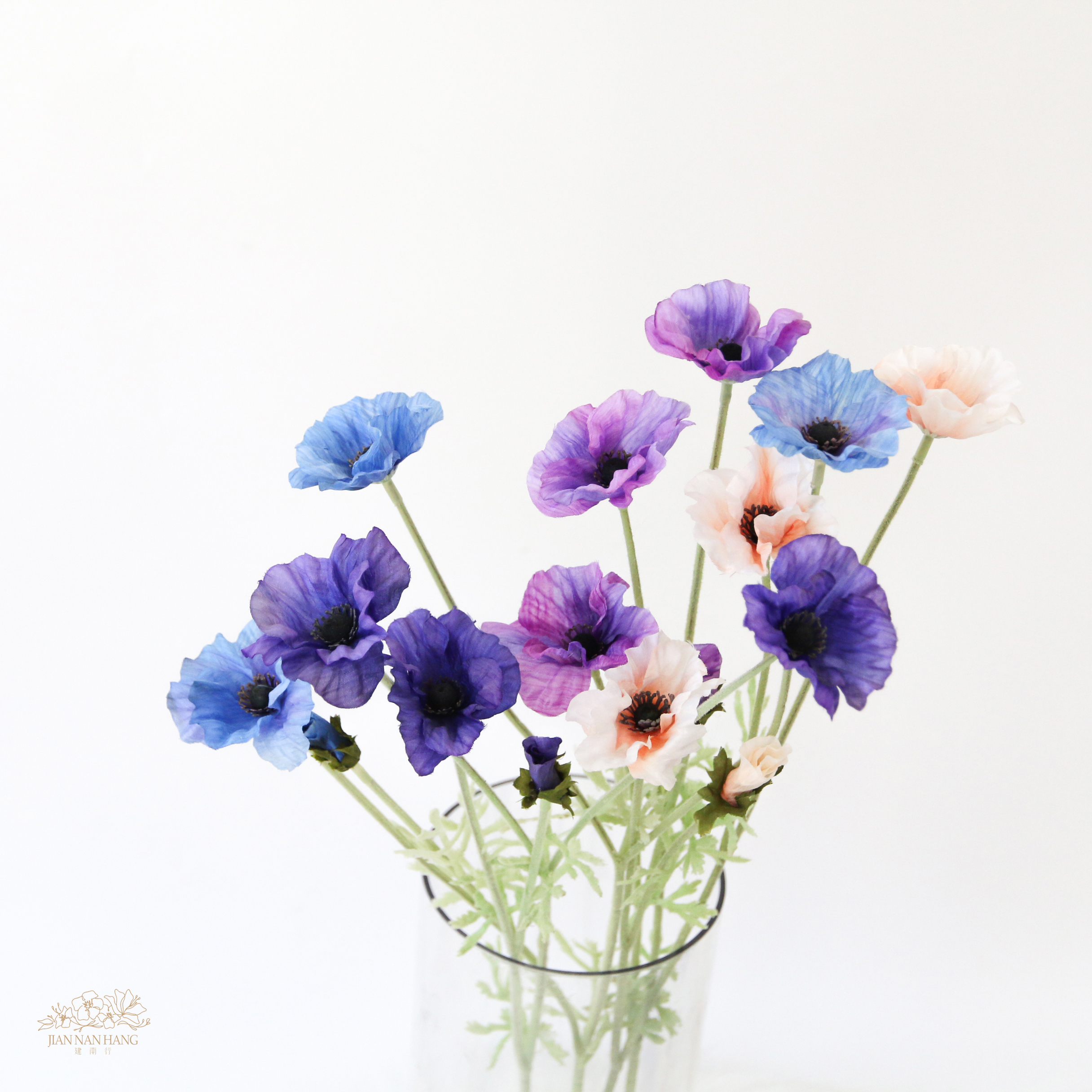 人造花 摺邊海葵 4色