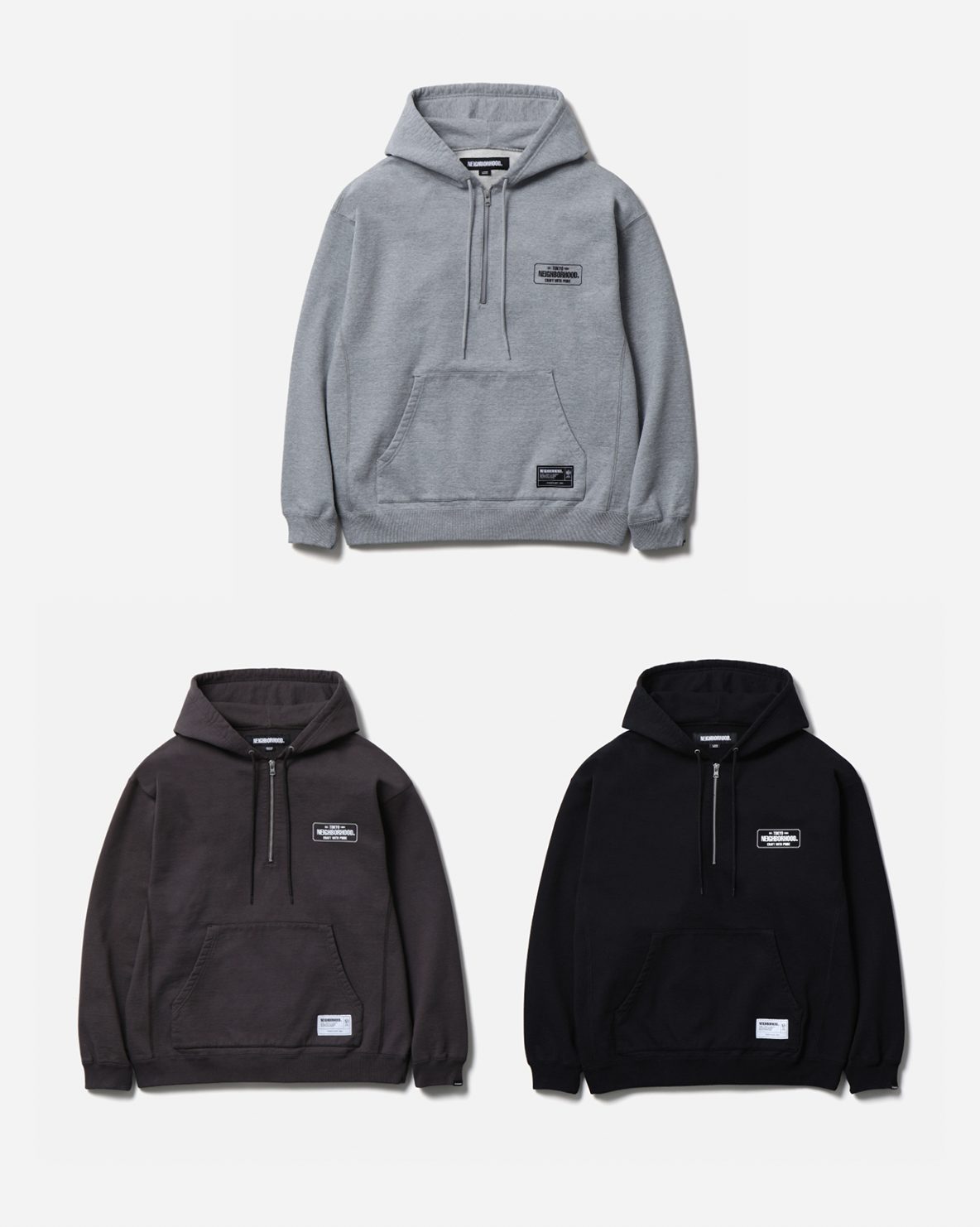 [Instock] NEIGHBORHOOD FW25 CLASSIC SWEAT HALF ZIP HOODIE LS