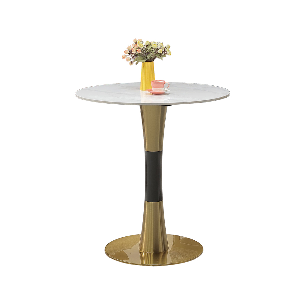 凱琳2.3尺岩板圓型餐桌/小圓桌/休閒桌/商業洽談桌/商務桌