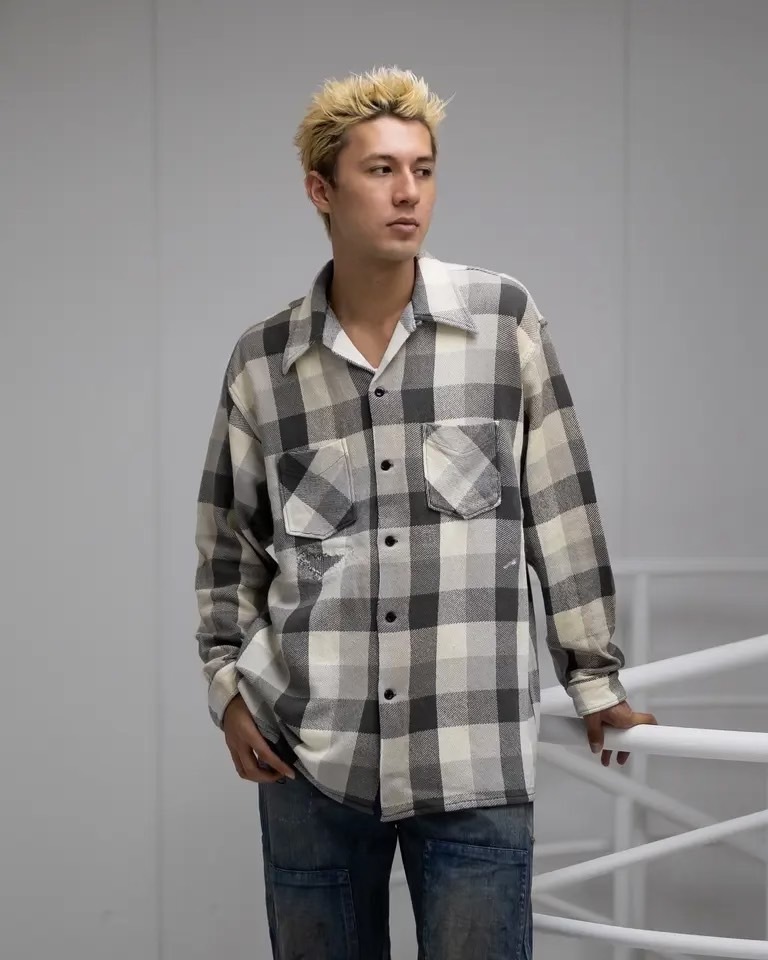 BOWWOW DAMAGED AND STAINED FLANNEL SHIRT 格紋| FLOMMARKET