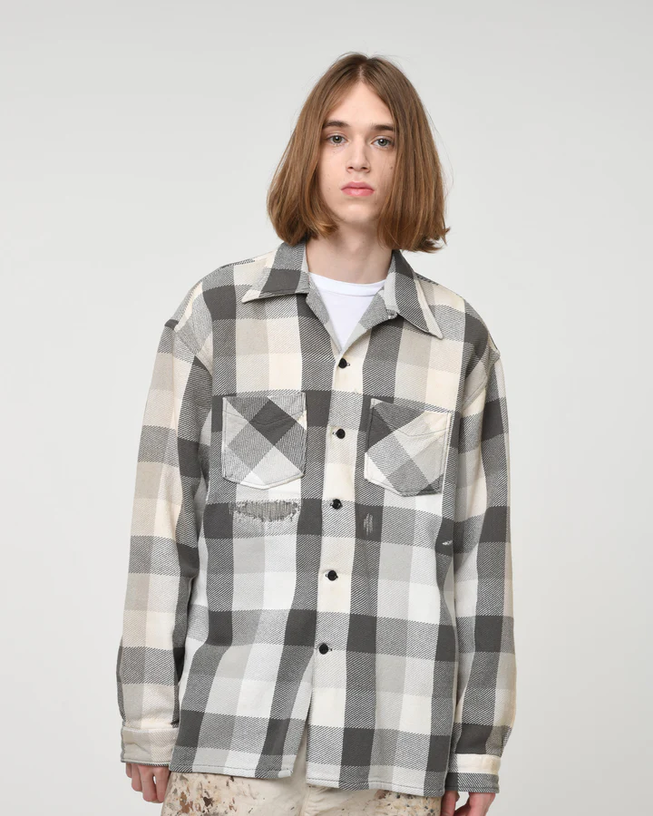 BOWWOW DAMAGED AND STAINED FLANNEL SHIRT 格紋| FLOMMARKET