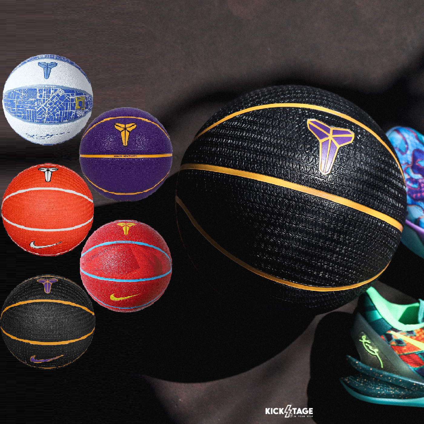 NIKE PLAYGROUND 8P K BRYANT 黑 橘 紫 藍 紅 KOBE 柯比 橡膠 防滑 耐磨 7號球 籃球【N1012519/N1012522/N1015091/N1015242】BBASKETBALL CNY