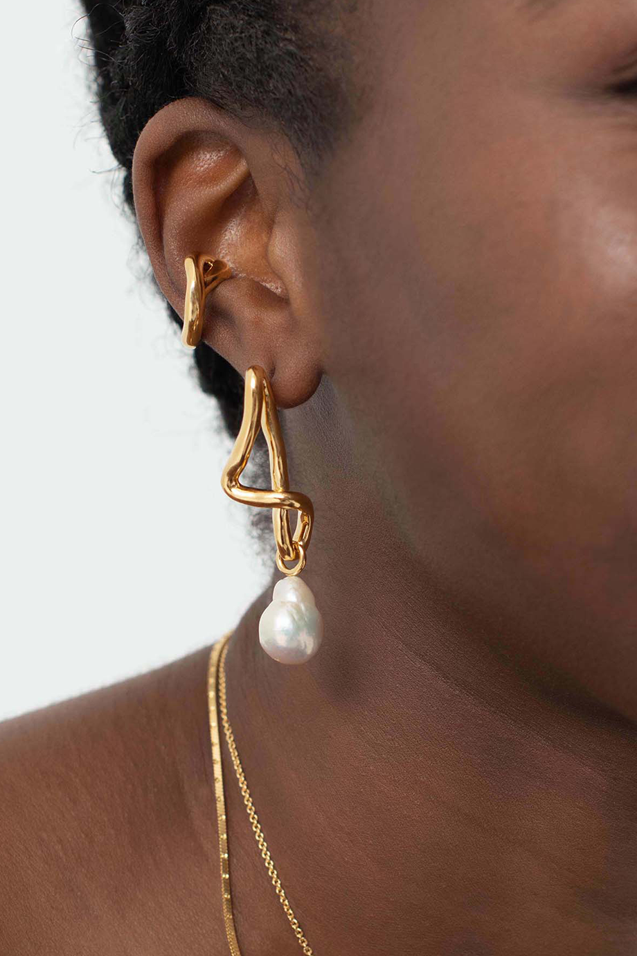 MISSOMA｜MOLTEN 垂墜巴洛克珍珠耳環