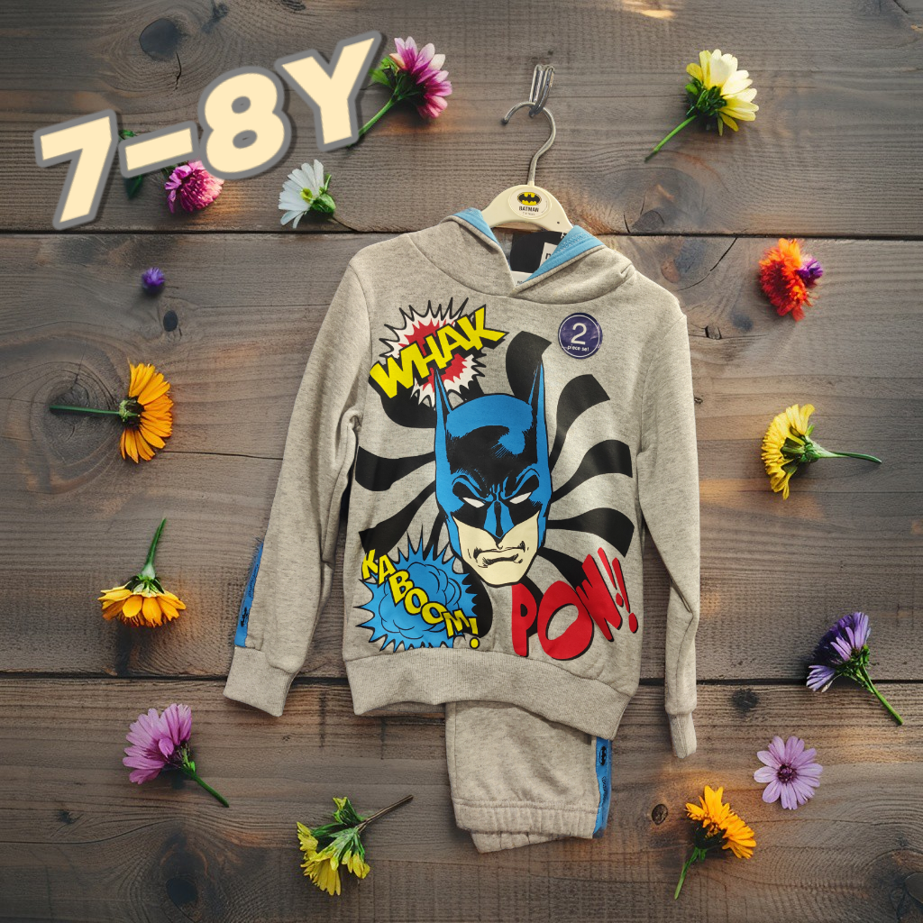 英國直送 batman 衛衣+長褲  7-8Y  清貨價