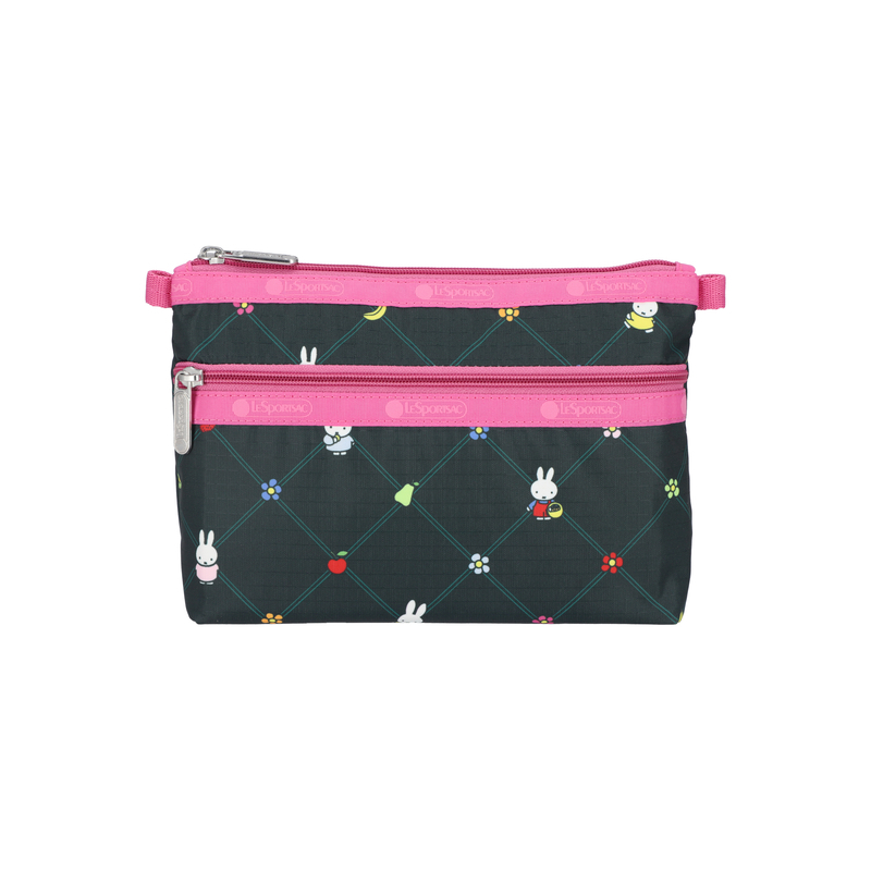 雙層化妝袋 (MIFFY ORCHARD GREEN/PINK)