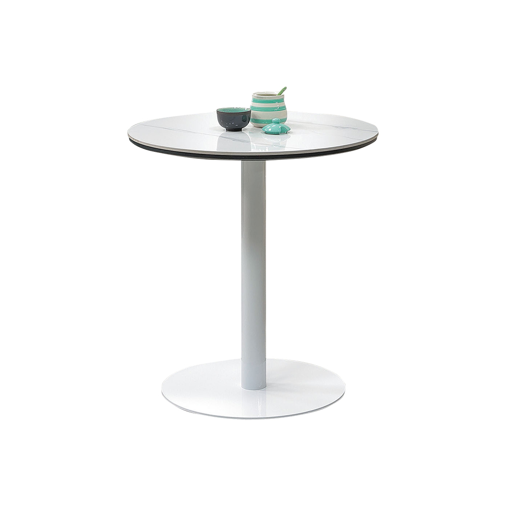 翠西2尺岩板圓型餐桌/小圓桌/休閒桌/商業洽談桌/商務桌