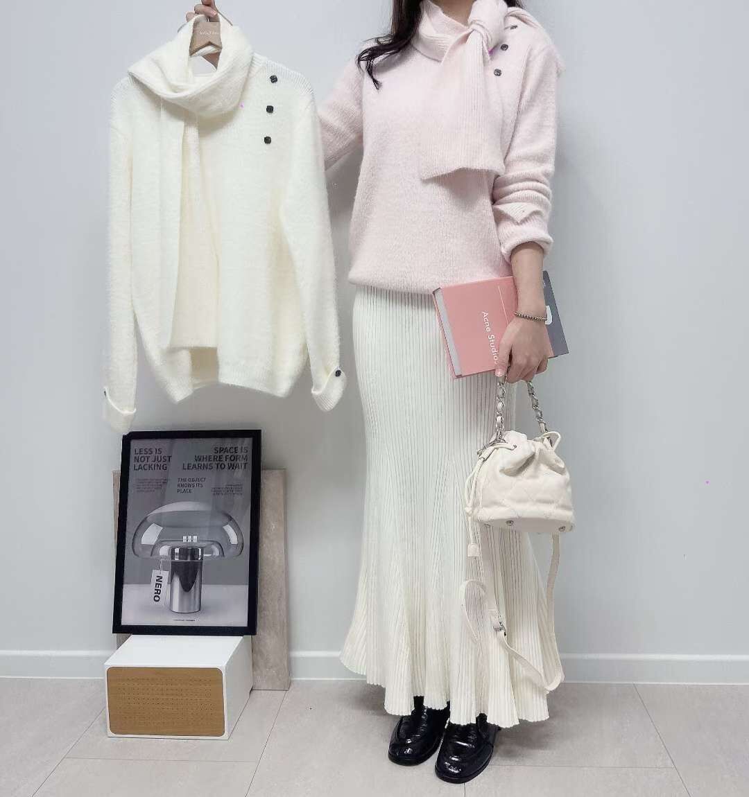 LU5301 棉質軟呼呼圍巾冷衫套裝 *特價* (優惠碼同充值購物金不適用)