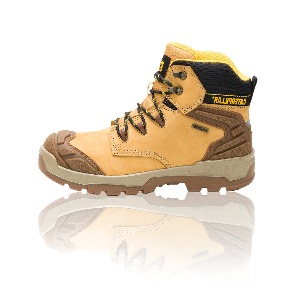 CAT CA726463 防水工裝中筒靴 黃色 男款