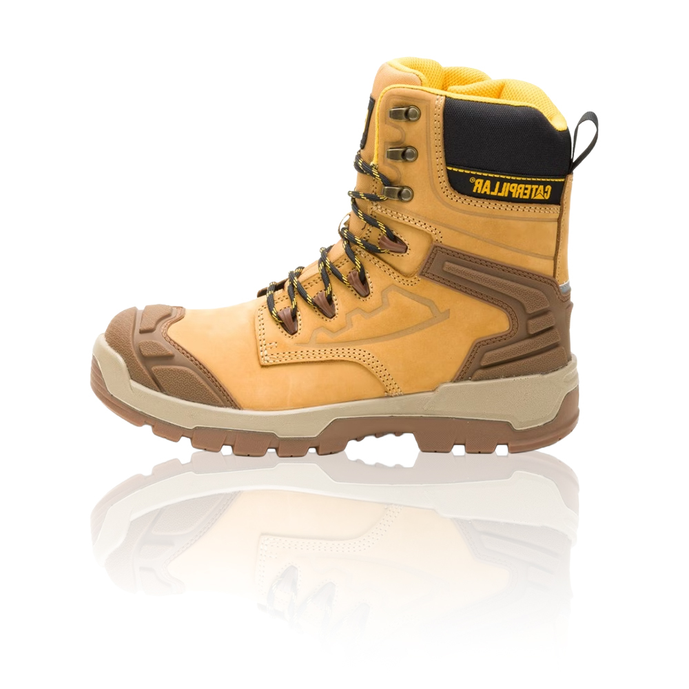 CAT CA726465 防水工裝中筒靴 百搭咖 男款