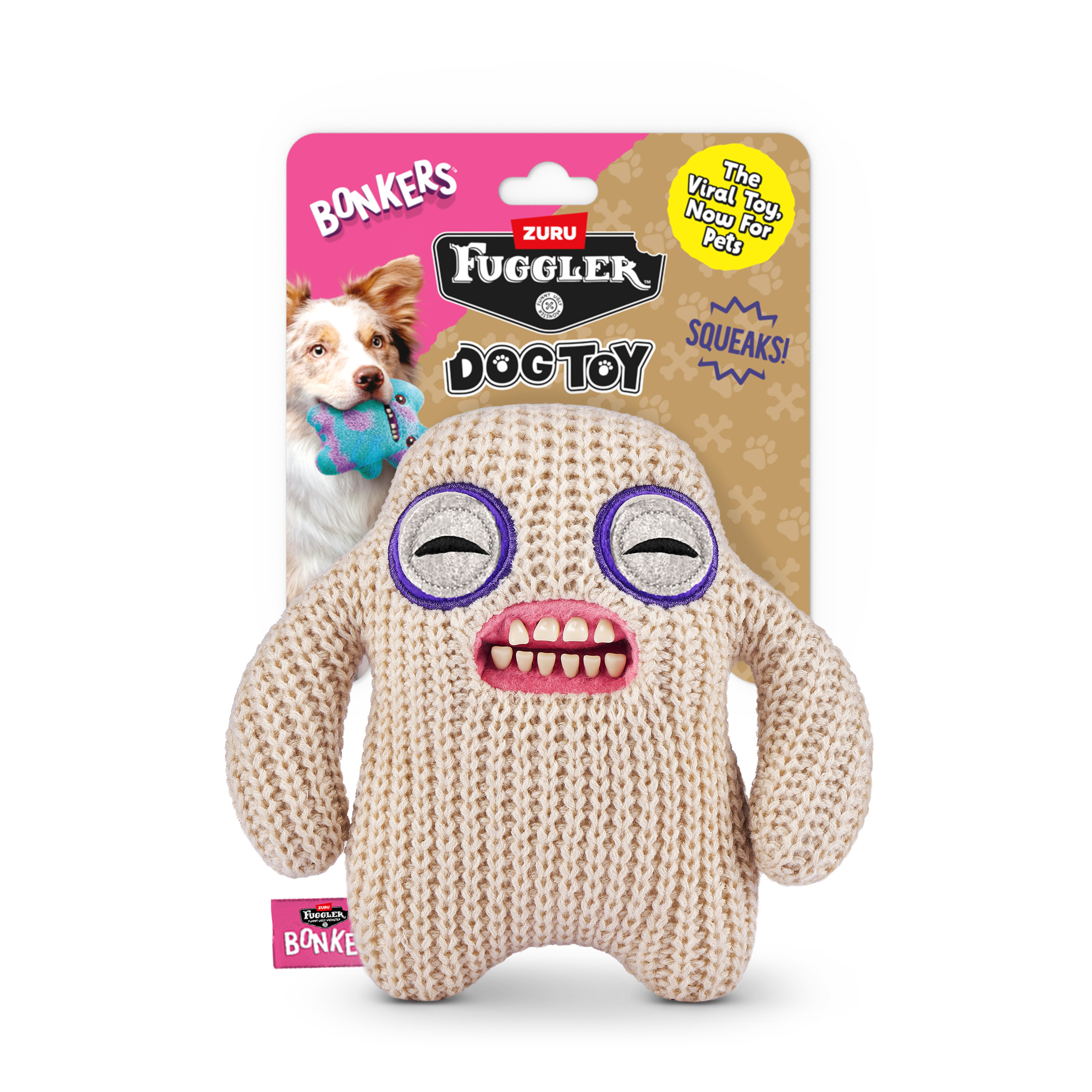 FGP15429 Fuggler寵物玩具系列 - 針織怪(奶白色)
