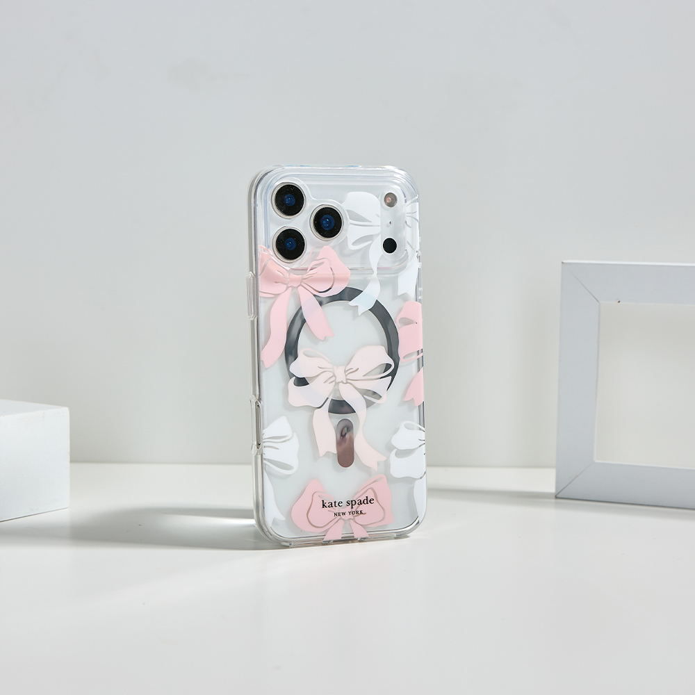 【kate spade】 iPhone 17 系列 精品磁吸防摔手機殼 甜美緞帶