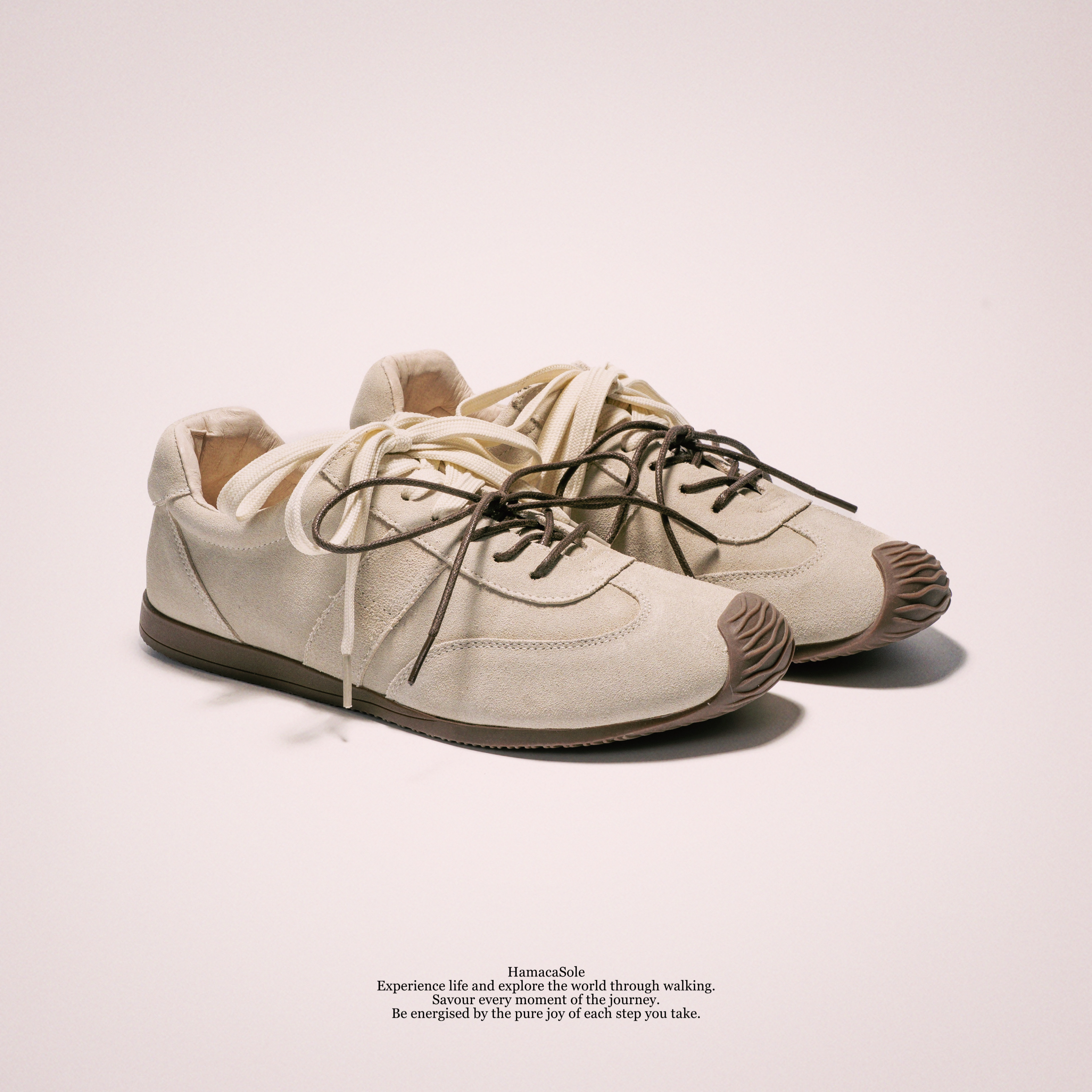 Pulso 真皮復古休閒鞋 (米灰) 女款｜哈漫克【官網獨家】HamacaSole