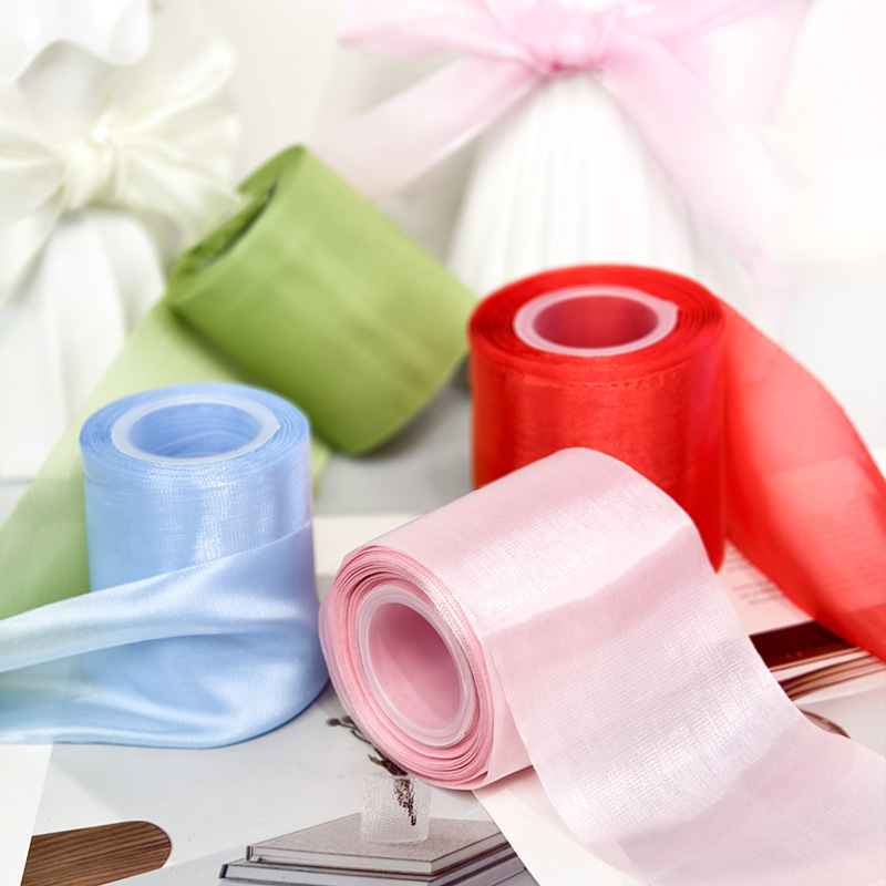 【台灣現貨速發】流光柔紗 流光紗｜面寬 8cm｜ 紗緞帶 做蝴蝶結 包裝材料 緞帶