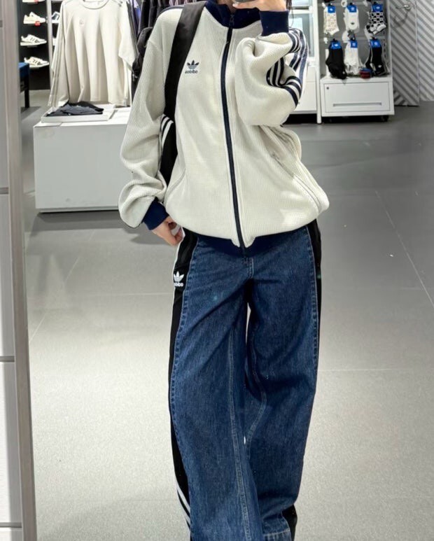 【Luxury】ADIDAS ORIGINALS TRACK TOP SS25 KNIT 華夫格 立領外套 三葉草 男款 奶灰深藍 KC2618 黑奶油 KC2619 焦糖棕 KC2620 / 預購