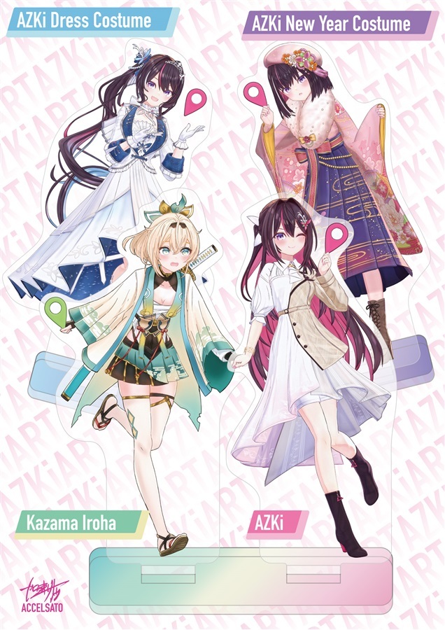 C107「同人代購」[Melonbooks代購」あずいろ&正月ドレス衣装アクリルスタンド