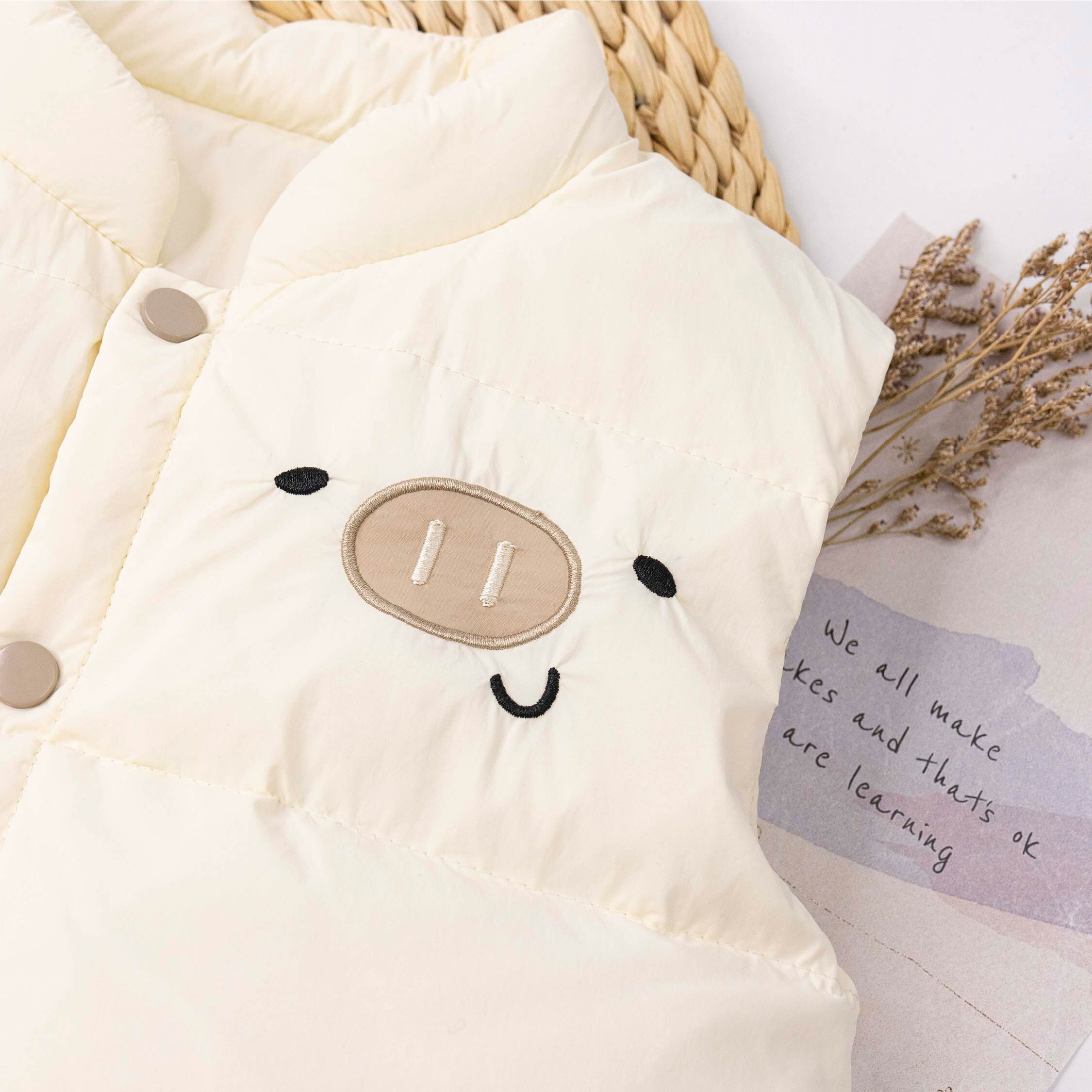 【H55717】豬豬立體造型羽絨背心