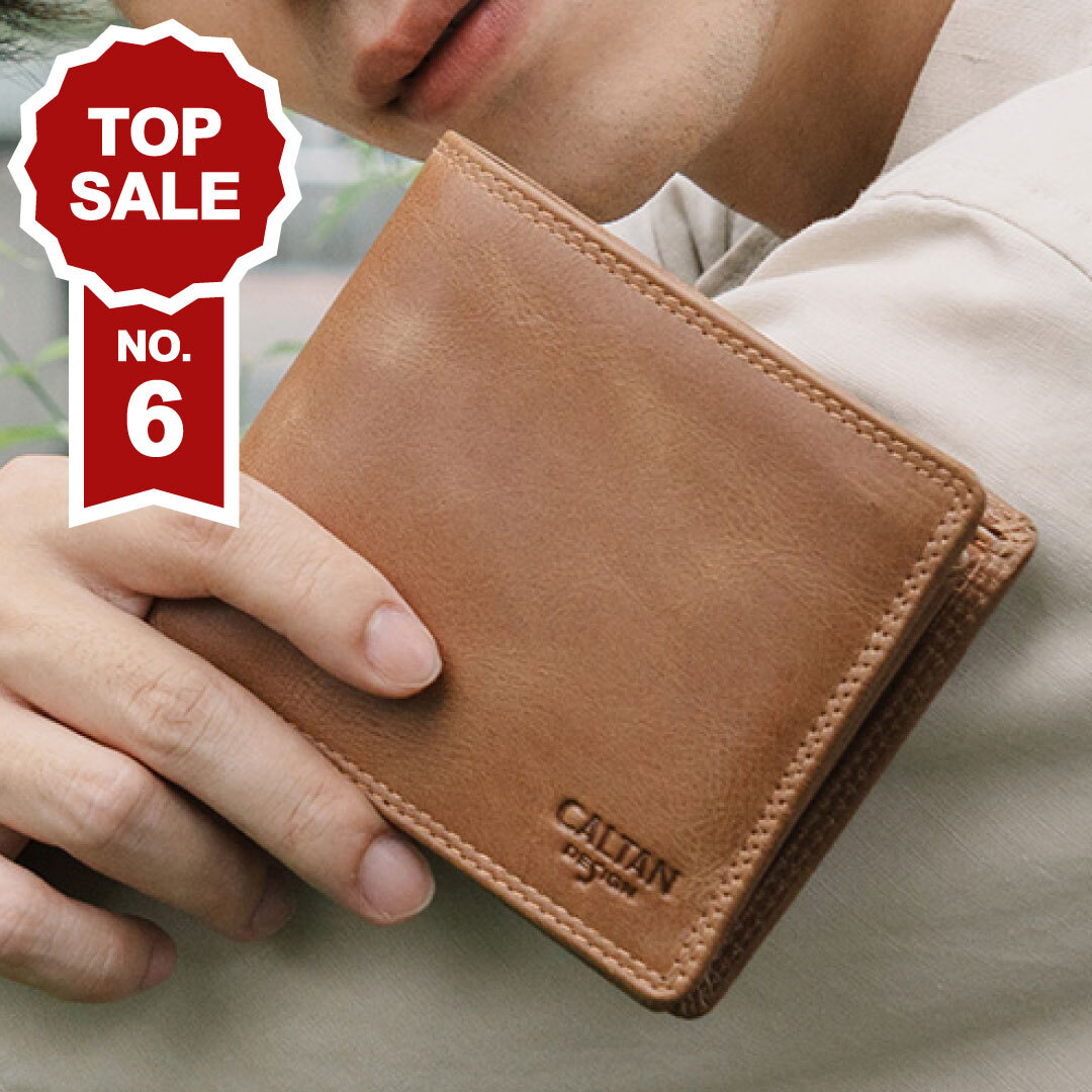 【招財母錢包💰】真皮多折男仕短皮夾-五色(072733)