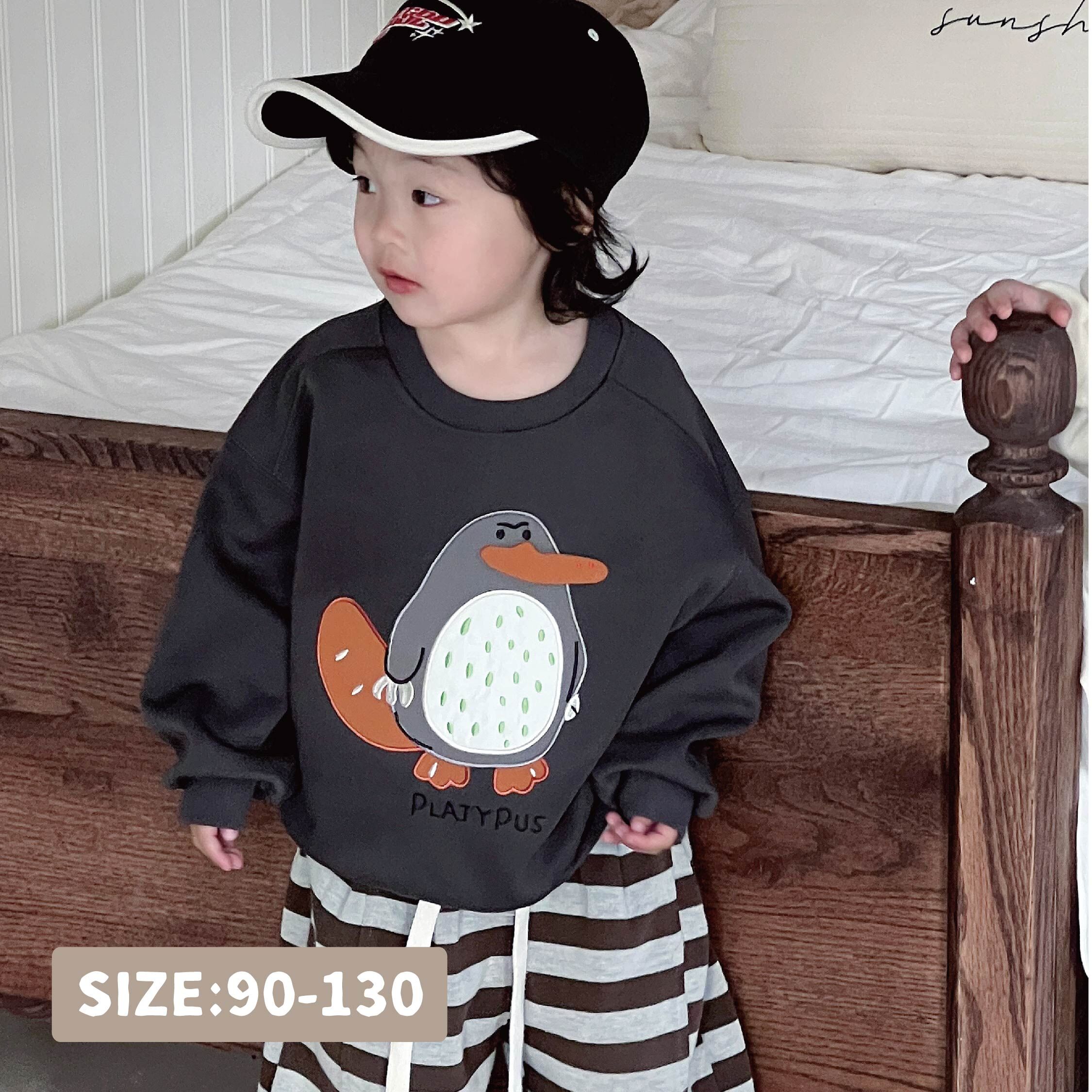 【H35817】呆呆鴨嘴獸舒適上衣＊二色