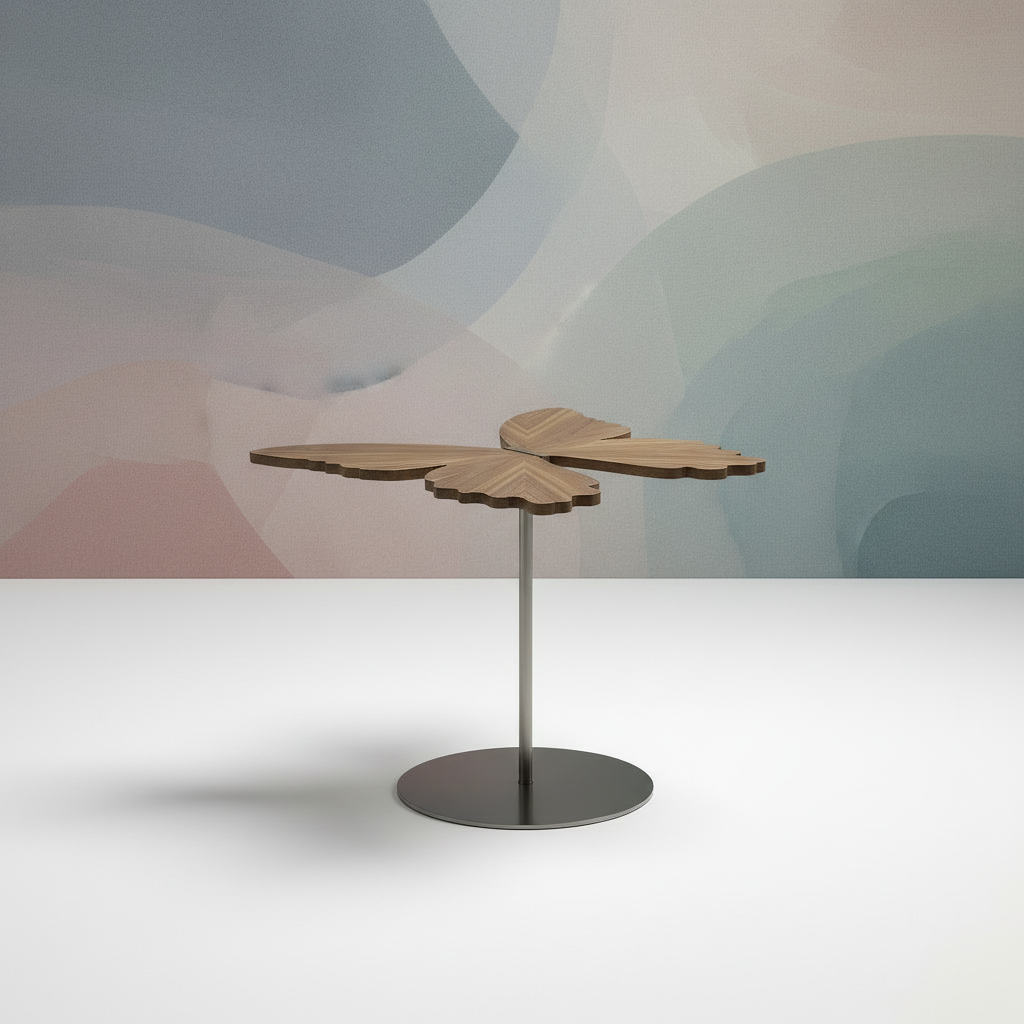 Metamorphosis 蛻變胡桃木展翅邊几