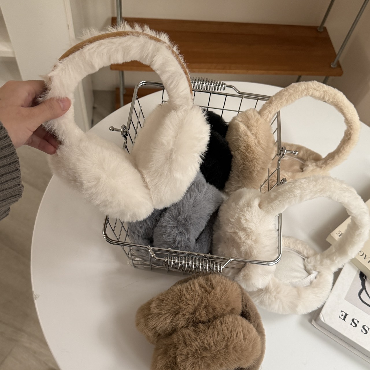 秋冬可折疊毛絨耳罩