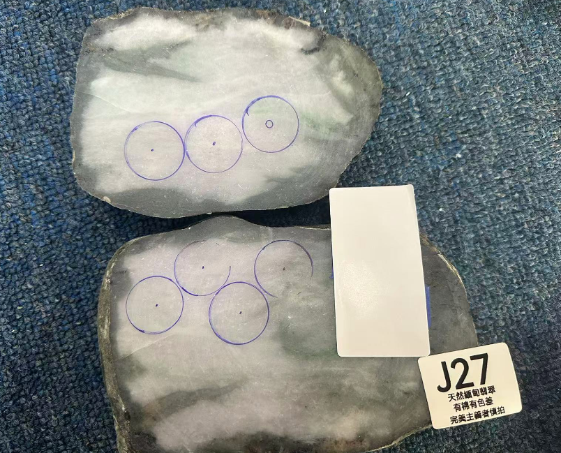 SU027 J27 天然緬甸翡翠平安扣