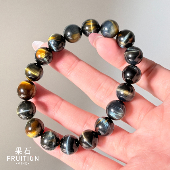 果石-天然藍黃虎眼手鍊