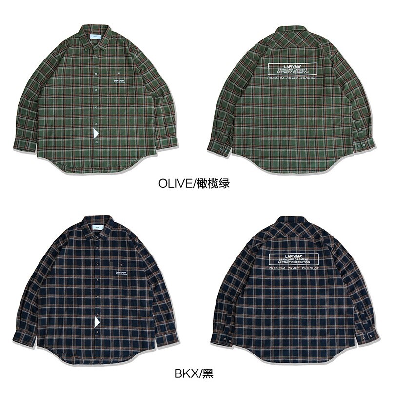 LAPIVIMA OVERSIZED PLAID PRINT SHIRT 格紋印花襯衫 SH250215