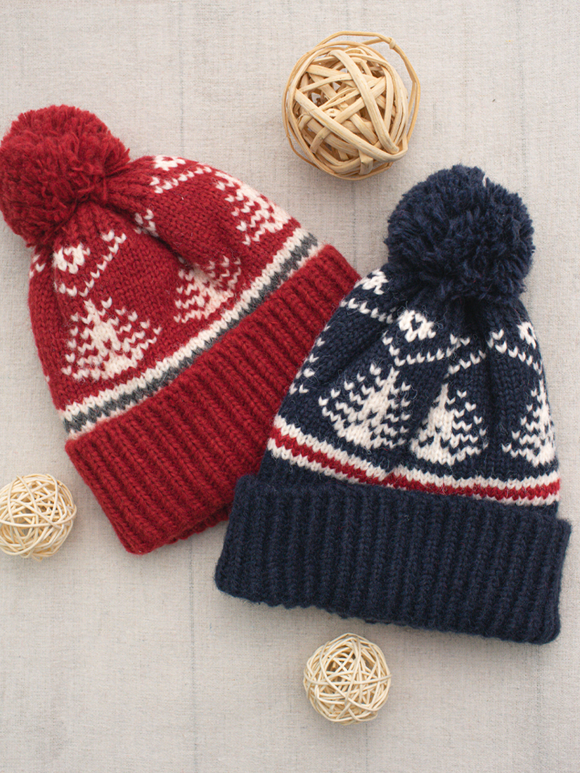 暖雪物語針織毛帽