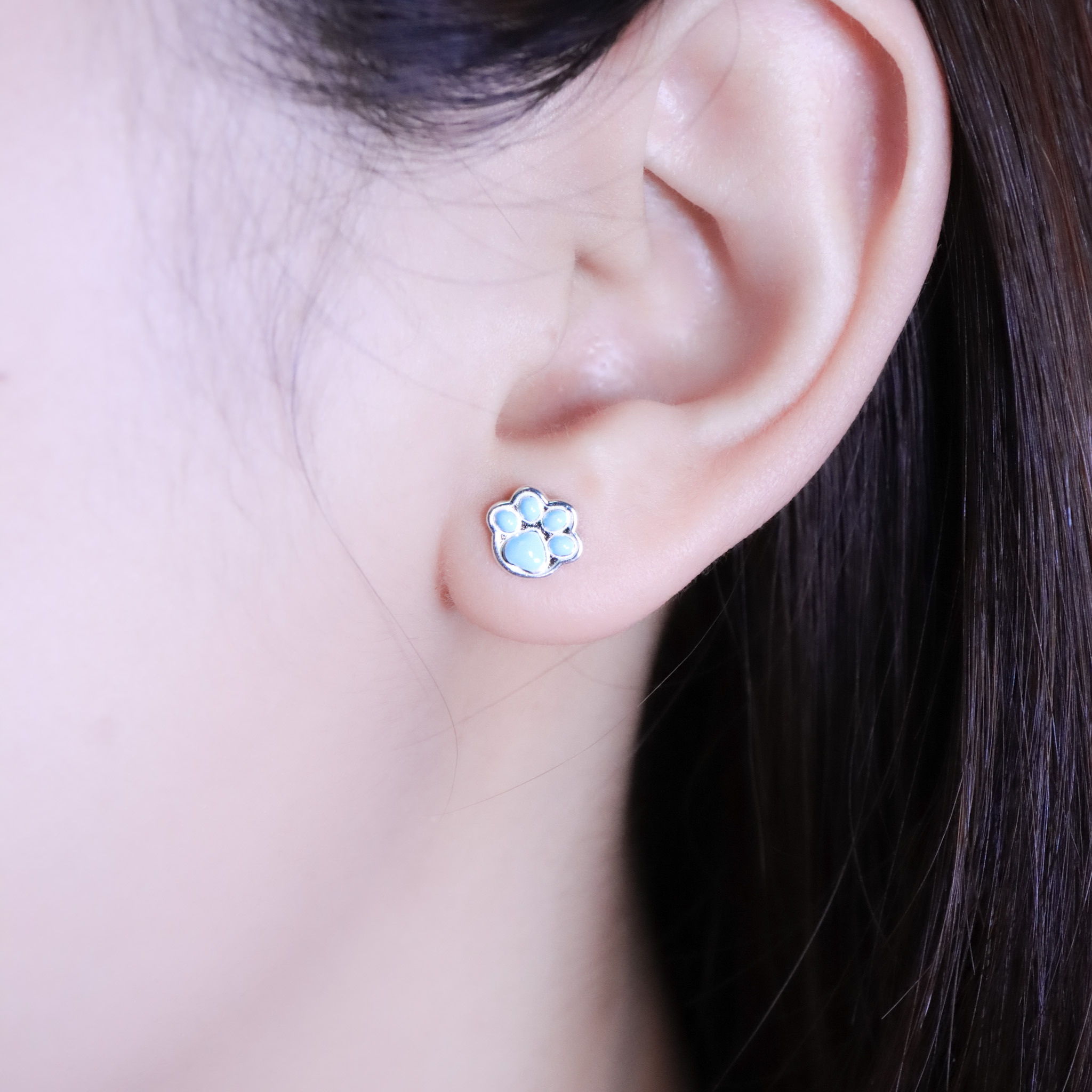 | 999足銀 | 可愛擊掌耳環2.0（藍色/粉色） | EA1100 |