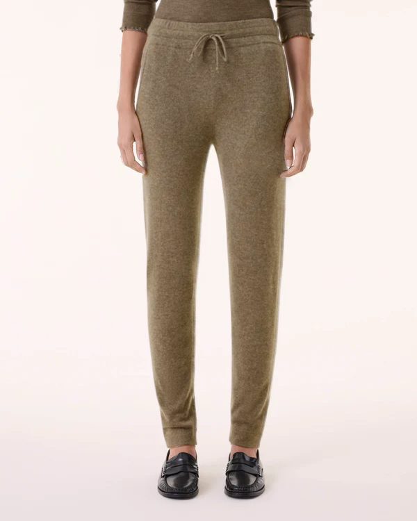 KUJTEN 針織羊絨褲(橄欖綠)