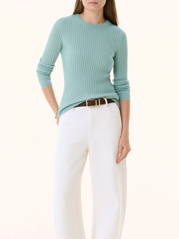 KUJTEN 羅紋羊絨上衣(灰綠)