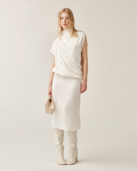 Fabiana Filippi  不對稱長洋裝(米)