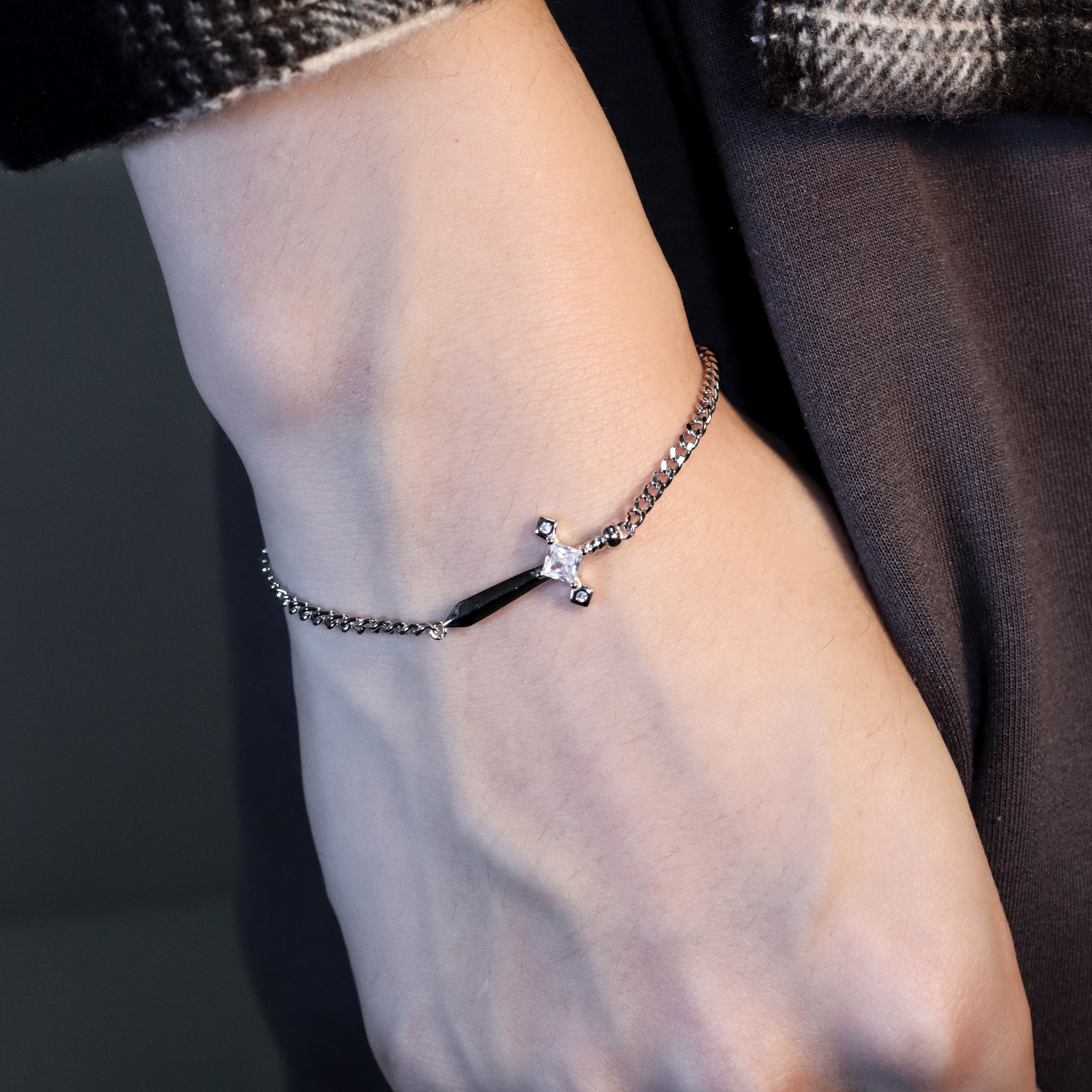 | 925純銀・厚鍍白金 | 堅定相信手鏈 | BR1455 |