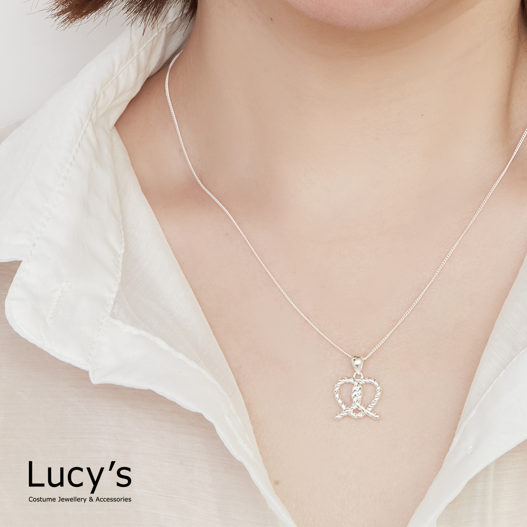 925純銀 蝴蝶餅 項鍊 (126879)