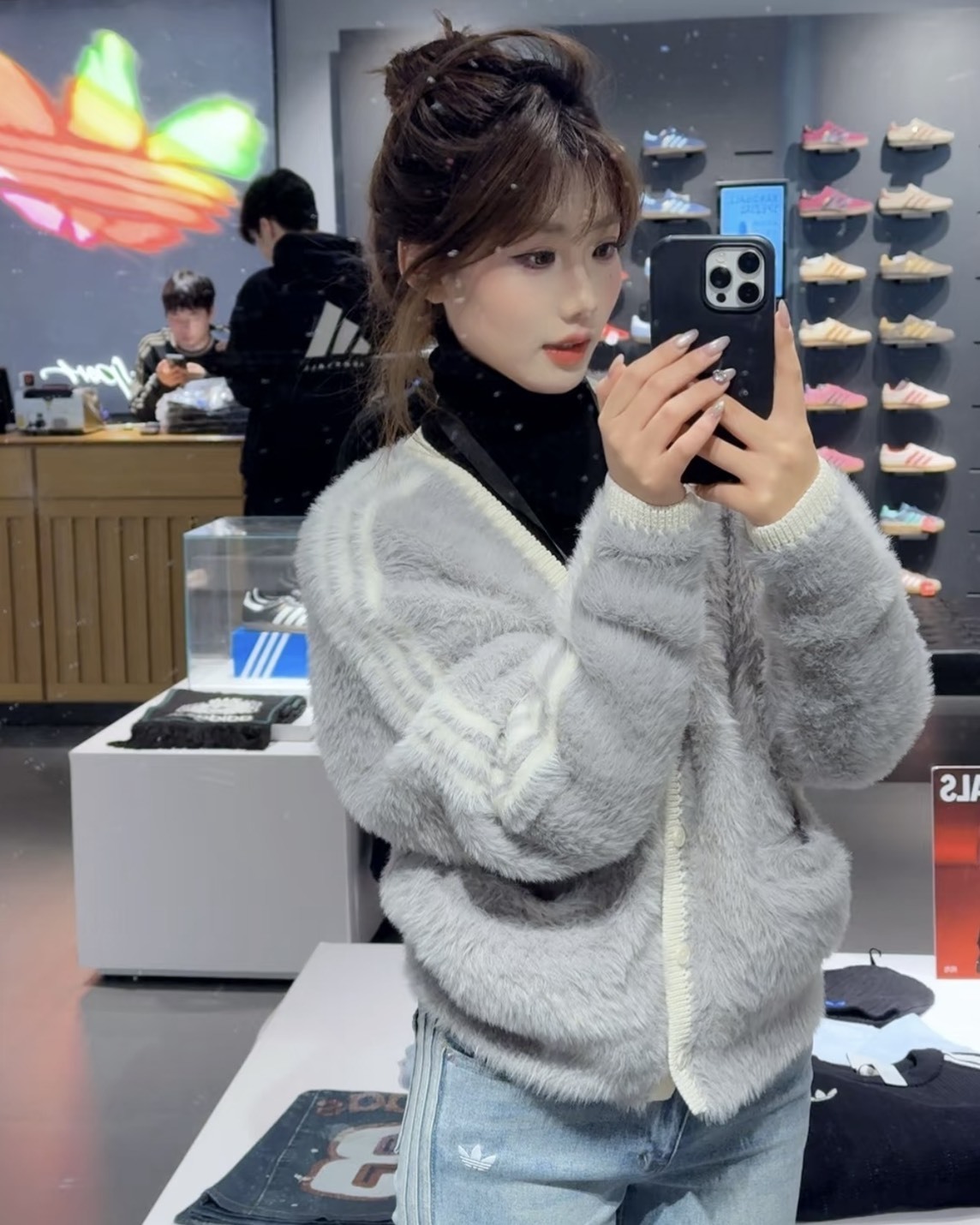 【預購】ADIDAS ORIGINALS FW25 CRAFTED CARDIGAN 奶霧灰 KT3170