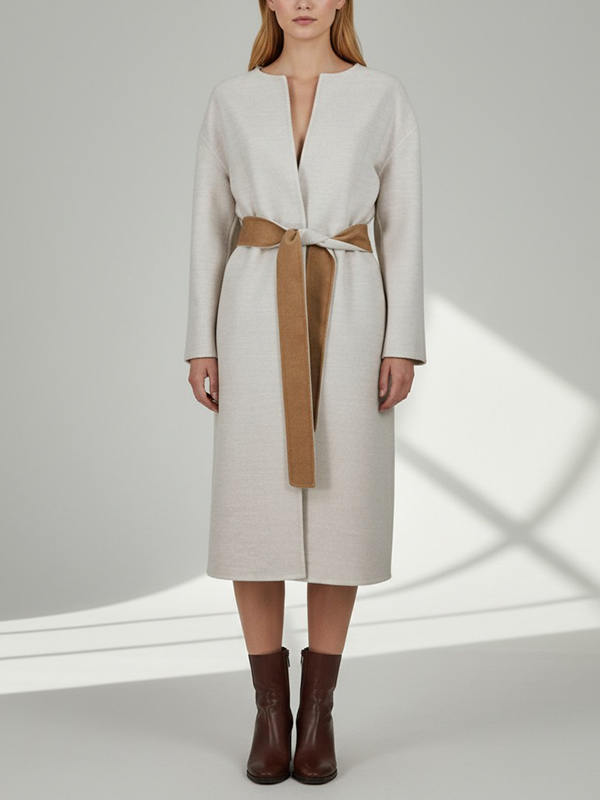 Fabiana Filippi  圓領綁帶長外套