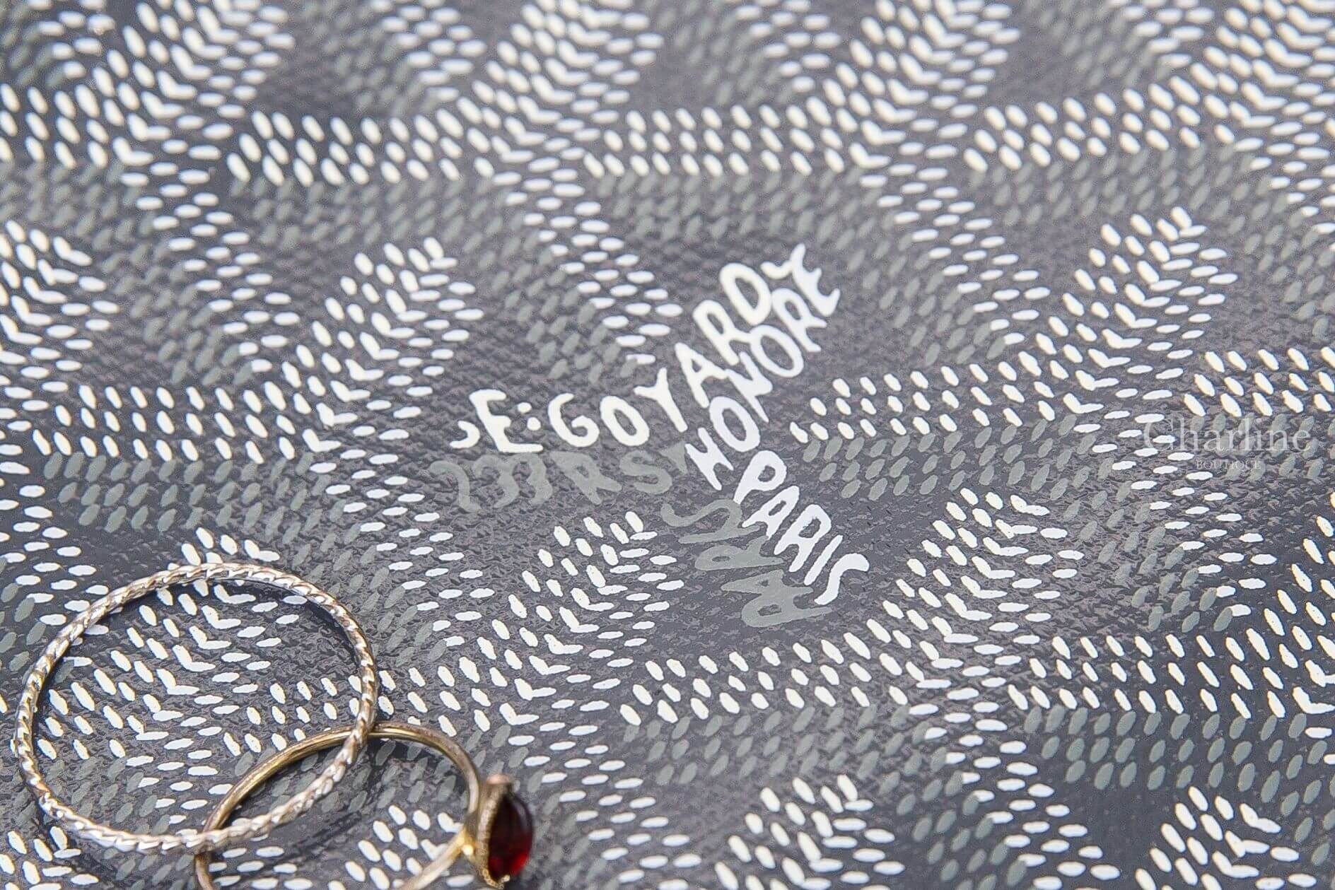 Goyard Bohème Mini Hobo Bag 灰色帆布小牛皮同色提把迷你手提肩背包