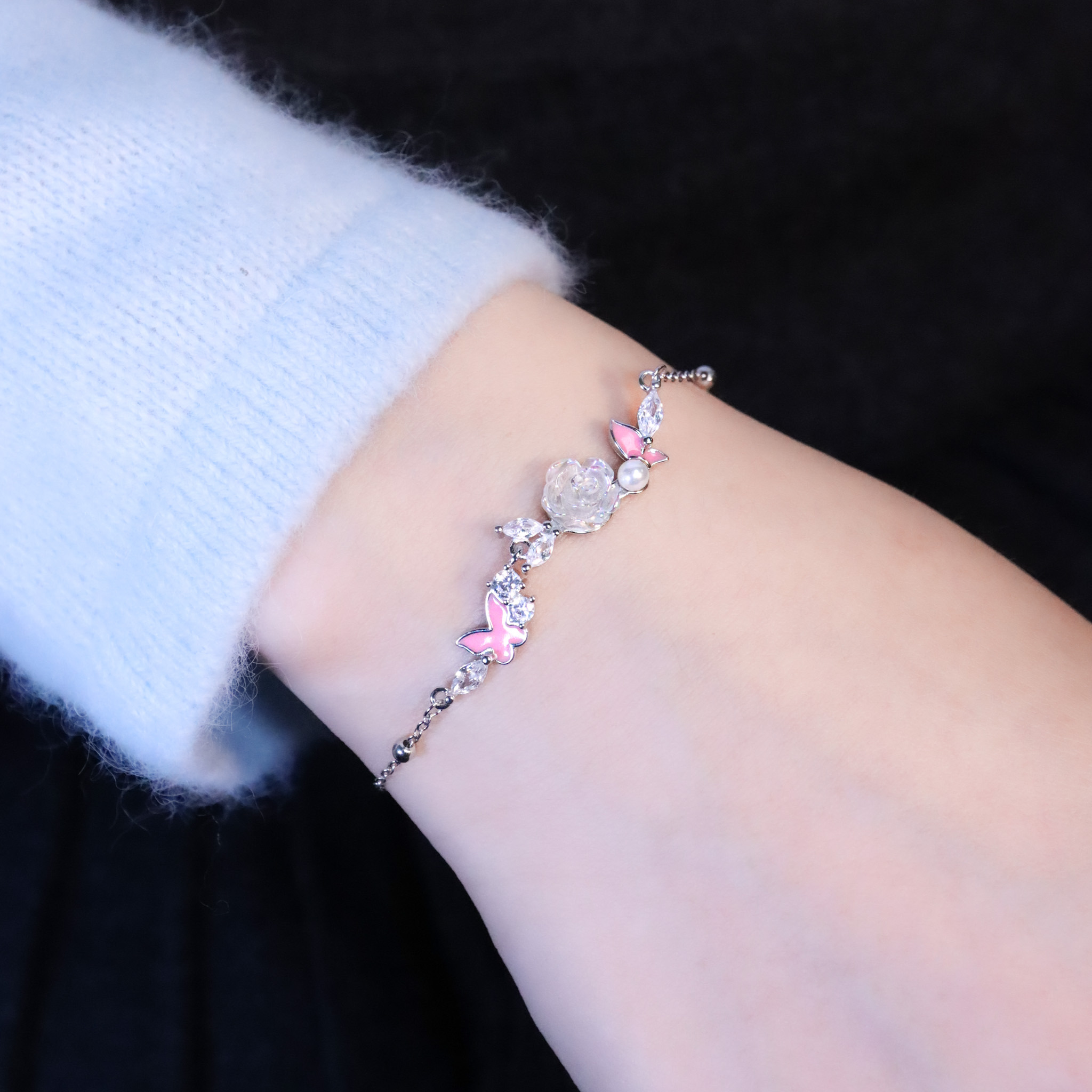 | 925純銀・白金 | 漫粉莊園手鏈 | BR1478 |