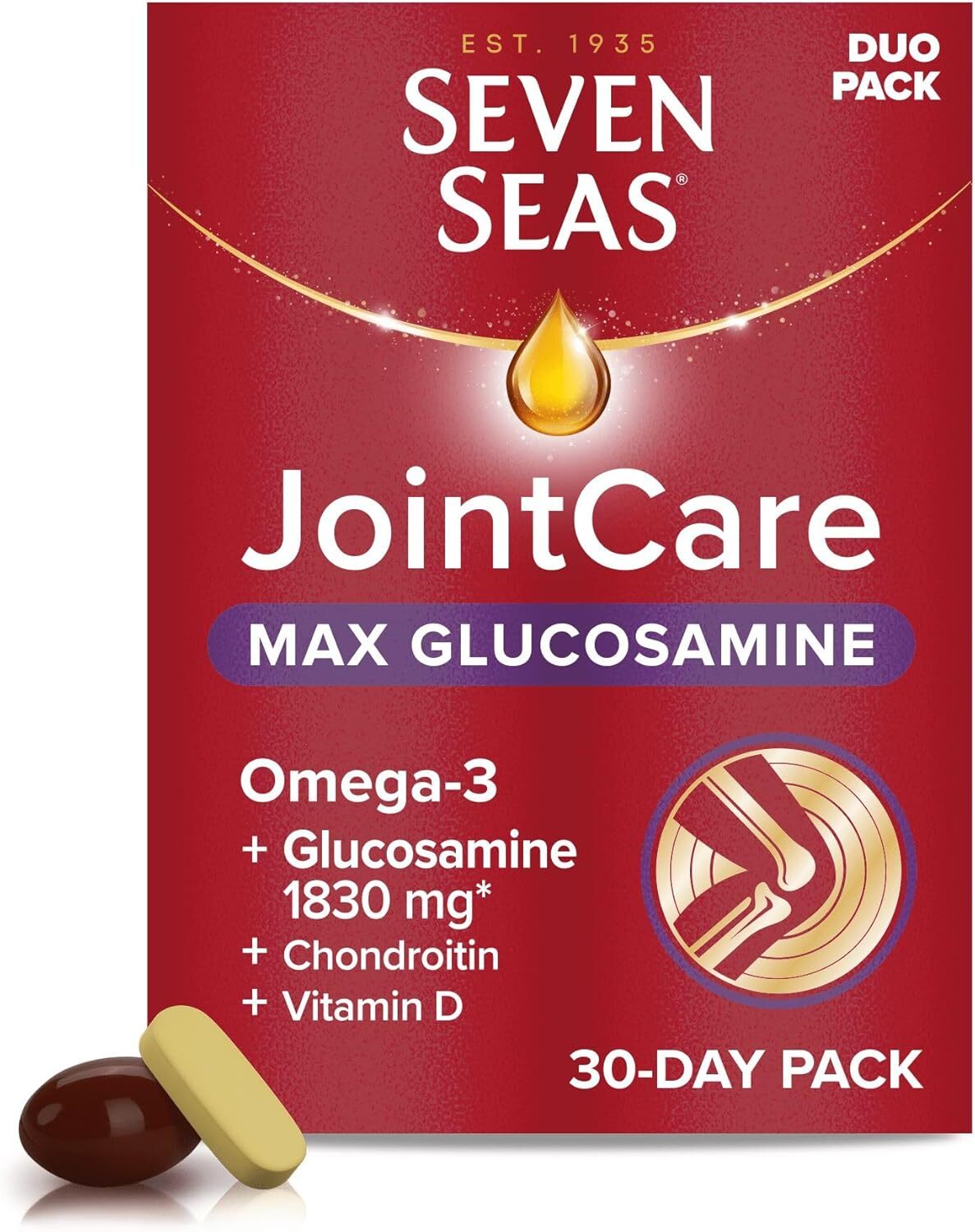 **7海 JointCare MAX Glucosamine  30 日高效關節保健配方｜英國名牌**