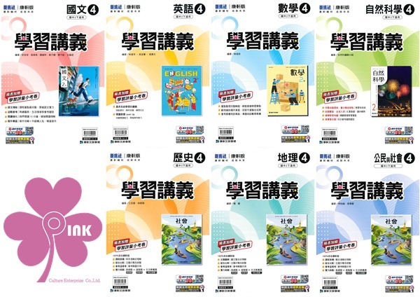 國中「康軒出版」學習講義(4)_國文/英語/數學/自然/歷史/地理/公民_8年級(114下)