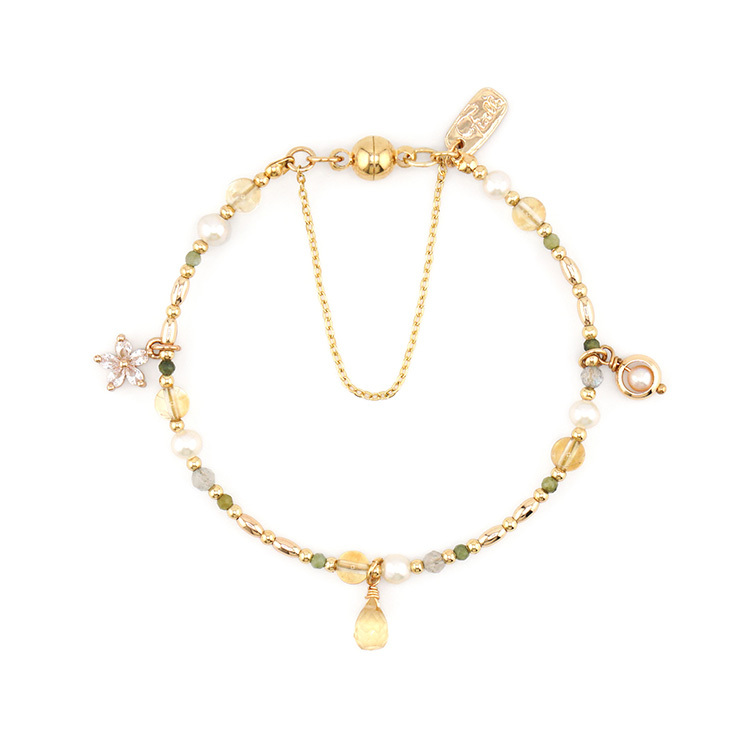 守護花 • 摩羯座 • 水仙花 – 黃水晶 – 手鍊