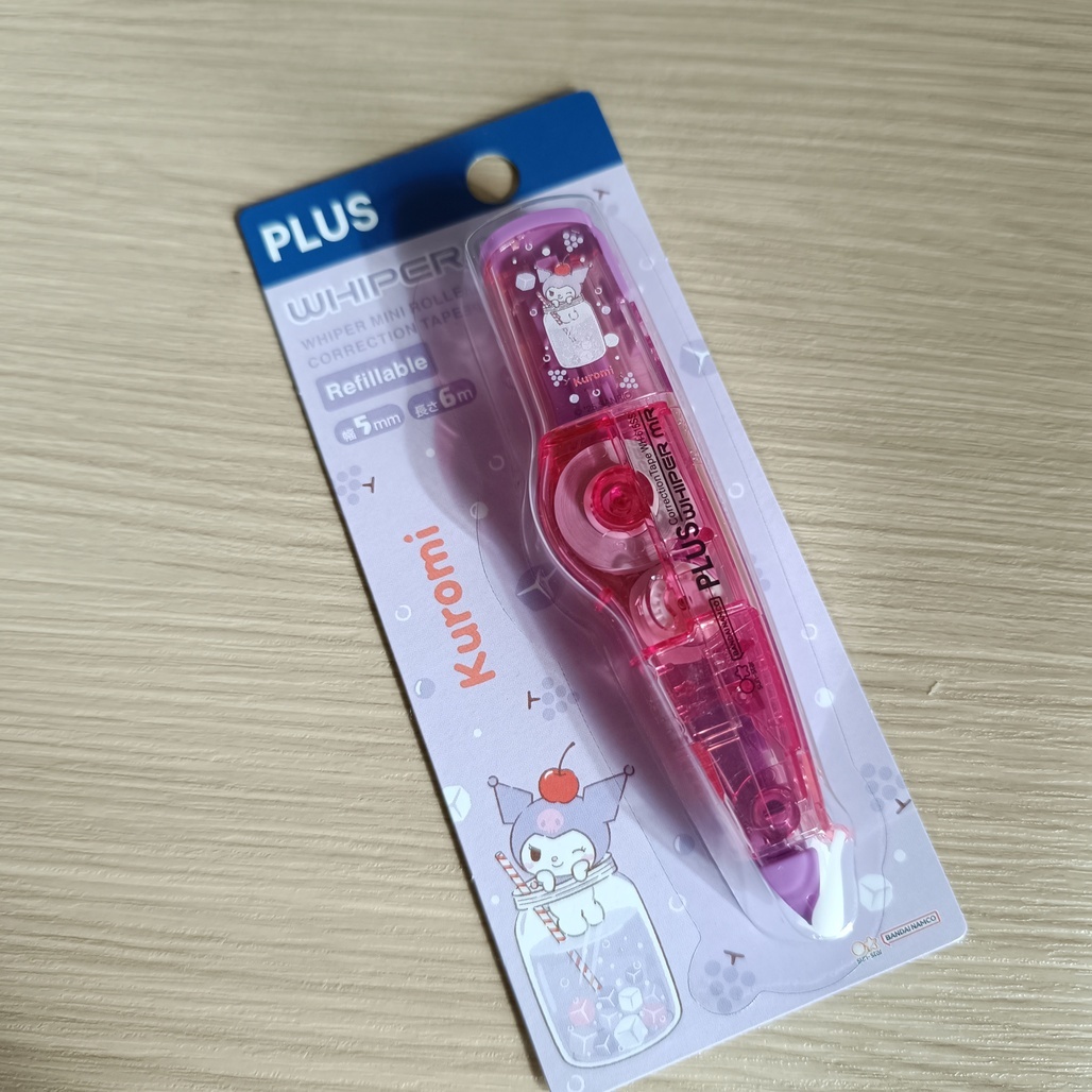 日本PLUS x 三麗鷗．MR智慧型滾輪修正帶5mm 清透款