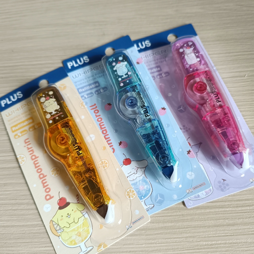 日本PLUS x 三麗鷗．MR智慧型滾輪修正帶5mm 清透款