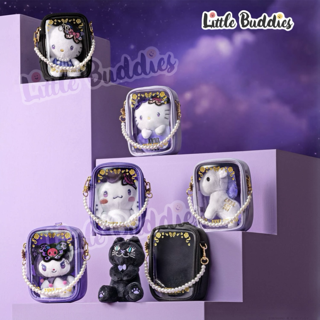 台灣限定ANNA SUI×Sanrio Characters 跨界時尚聯名系列 限量珍珠包+ 公仔匙扣