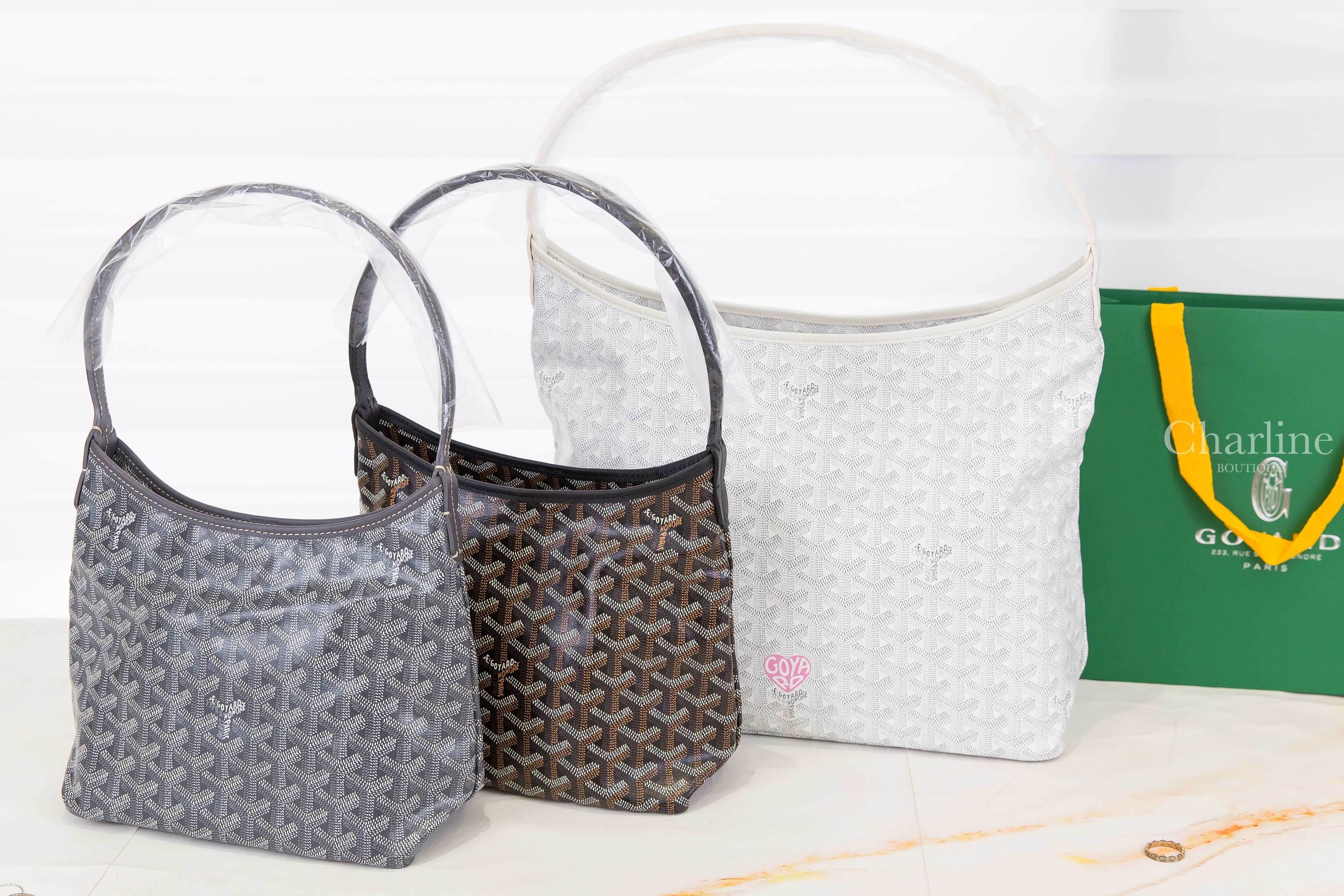 Goyard Bohème Mini Hobo Bag 灰色,Goyard Bohème Mini Hobo Bag 黑色,Goyard Bohème Hobo Bag 白色粉紅愛心-Charline Boutique 精品代購