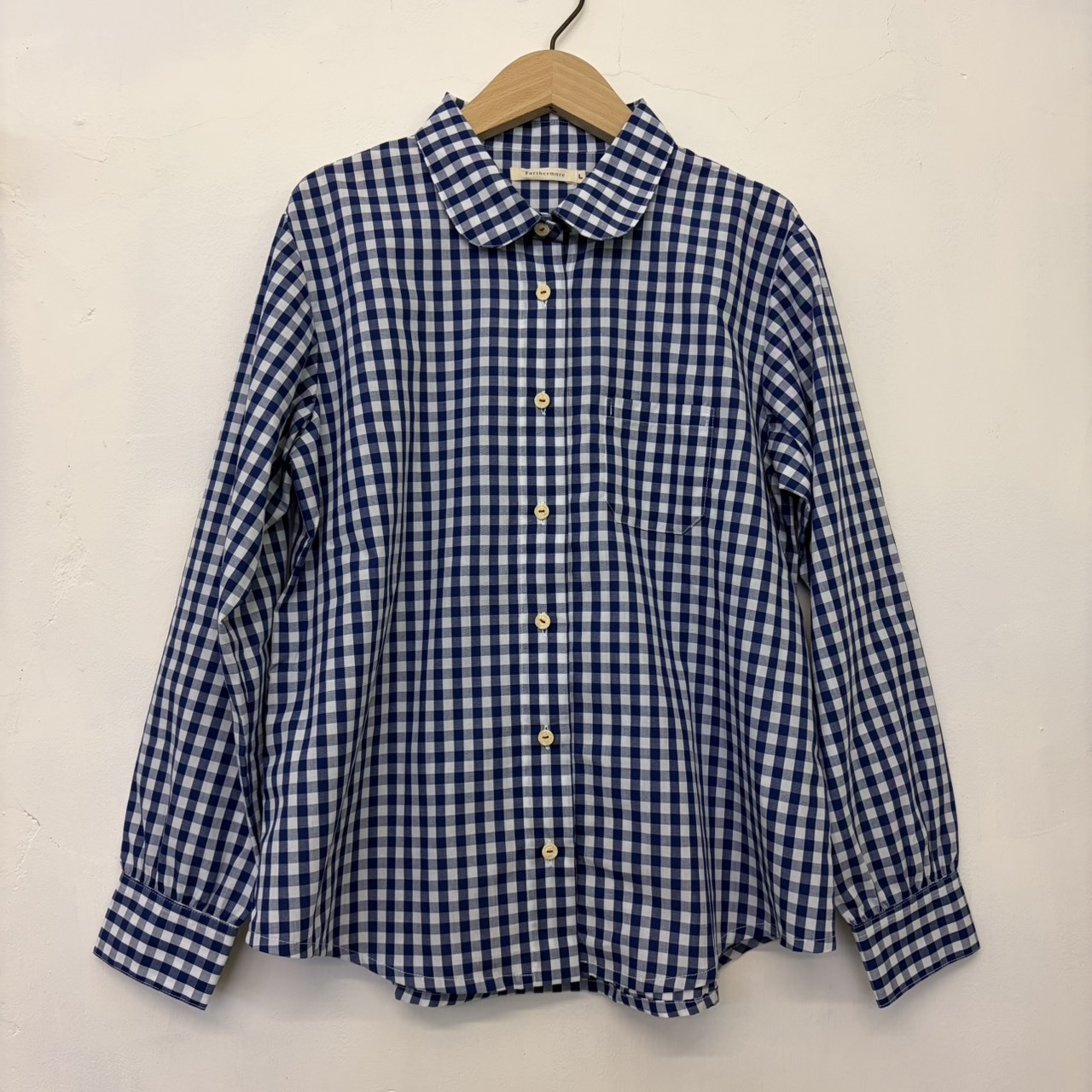 【預購】長袖襯衫 藍格