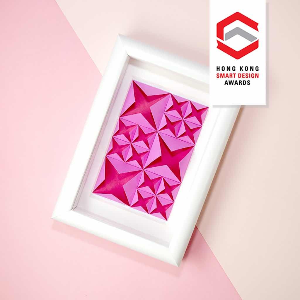 Paper Diamond-桃紅色系立體紙雕